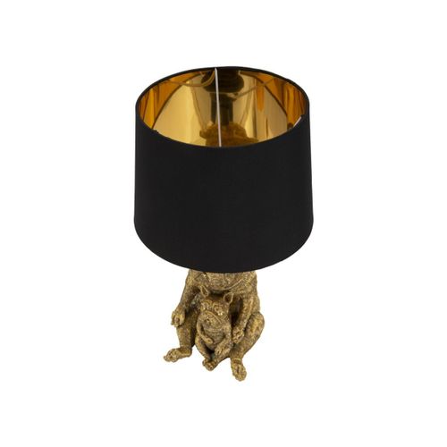 Lampe à Poser En Résine "chiens" 43cm Or et Noir