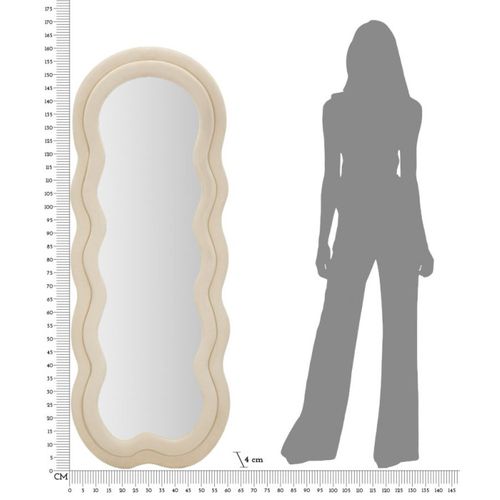 Miroir En Métal Miki 60 X 4 X 160 Cm Crème