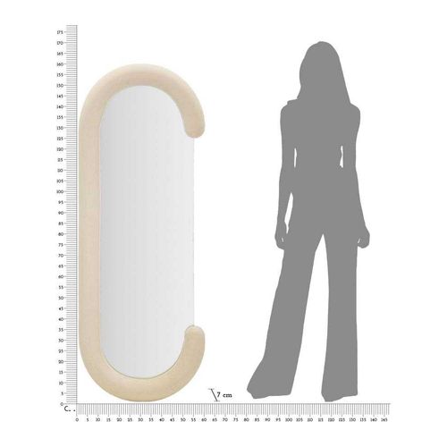 Miroir En Métal Chantal 60 X 7 X 160 Cm Crème