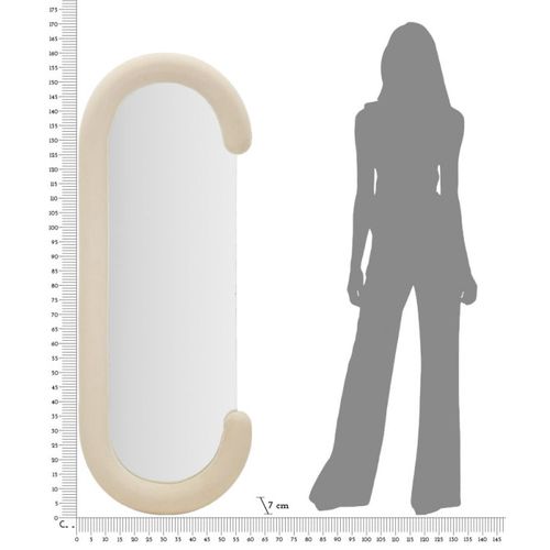 Miroir En Métal Chantal 60 X 7 X 160 Cm Crème