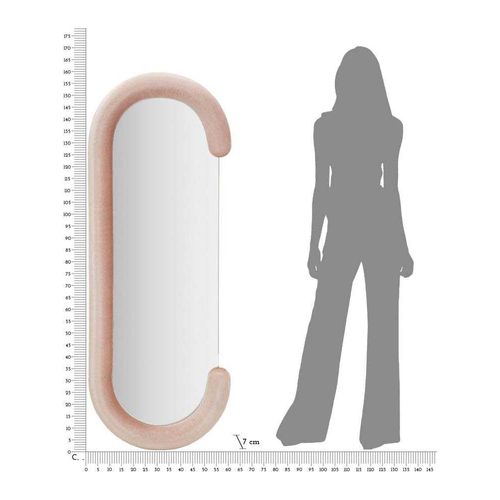 Miroir En Métal Chantal 60 X 7 X 160 Cm Rose