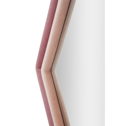 Miroir Mural En Velours "tony" 80cm Rose
