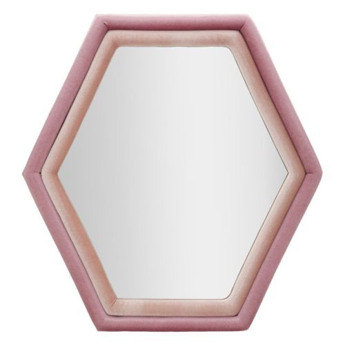 Miroir Mural En Velours "tony" 80cm Rose