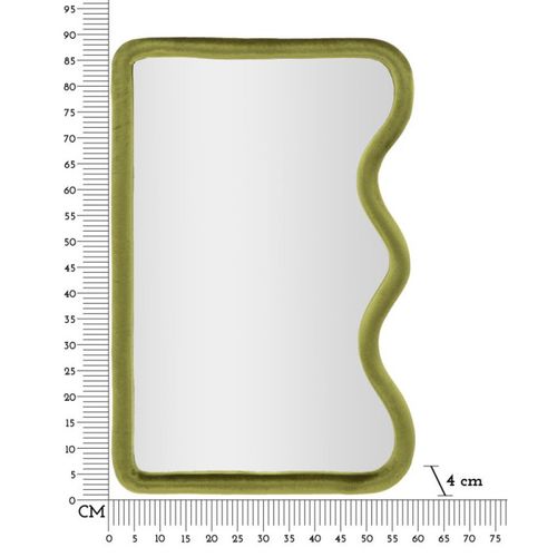 Miroir Mural En Velours "tod" 90cm Vert