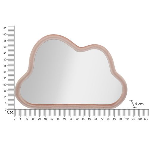Miroir Mural En Velours "cloud" 90cm Rose
