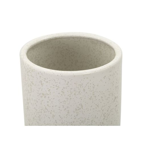 Vase Cylindrique En Céramique "bubbles" 41cm Crème