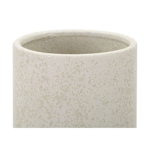 Vase Cylindrique En Céramique "bubbles" 28cm Crème