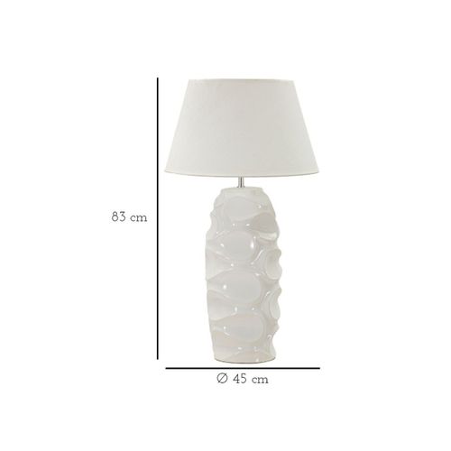 Lampe à Poser En Céramique "warsaw" 83cm Blanc