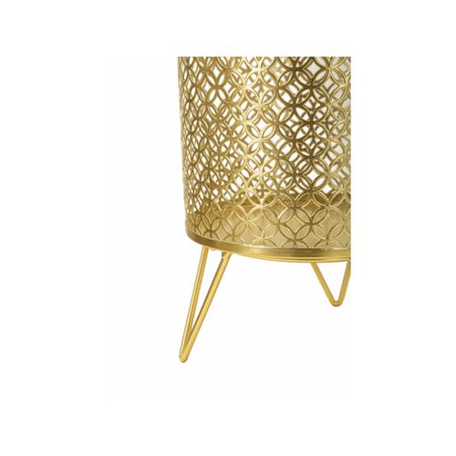 Lot De 2 Cache-pots Design "ceci" 20cm Doré