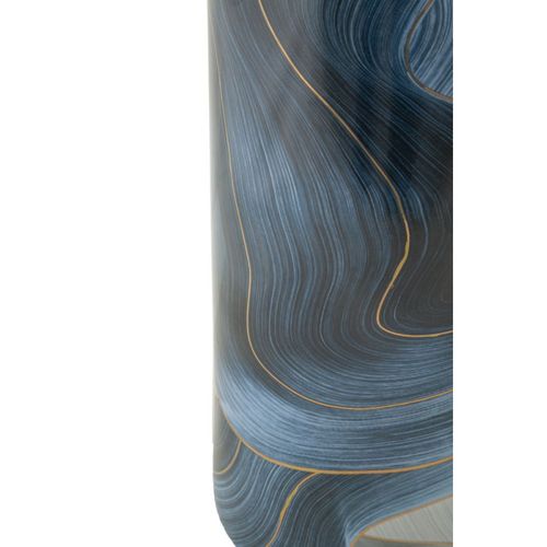 Vase Cylindrique En Céramique "elegant" 34cm Bleu