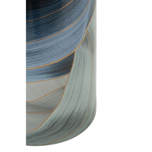 Vase Cylindrique En Céramique "elegant" 24cm Bleu