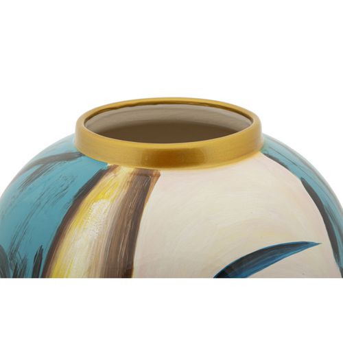 Vase Déco En Céramique "art Face" 50cm Multicolore