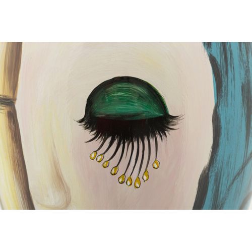 Vase Déco En Céramique "art Face" 50cm Multicolore