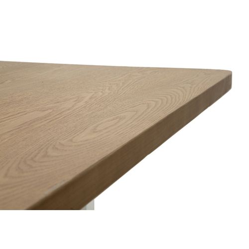 Table à Manger En Bois "tolosa" 180cm Blanc et Naturel