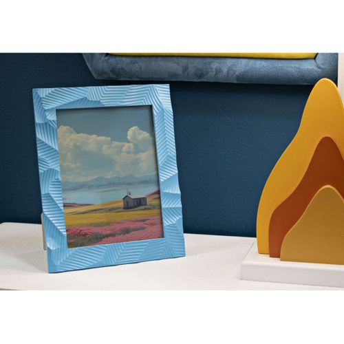Cadre Photo Déco En Résine "light" 15x20cm Bleu Clair