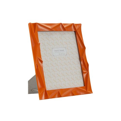 Cadre Photo Déco En Résine "orangy" 20x25cm Orange