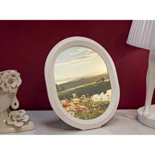 Cadre Photo Déco Linéaire "ovally" 20x25cm Blanc