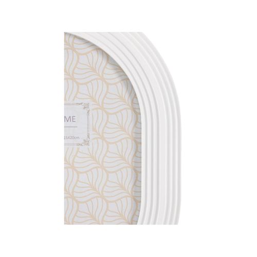 Cadre Photo Déco Linéaire "ovally" 15x20cm Blanc