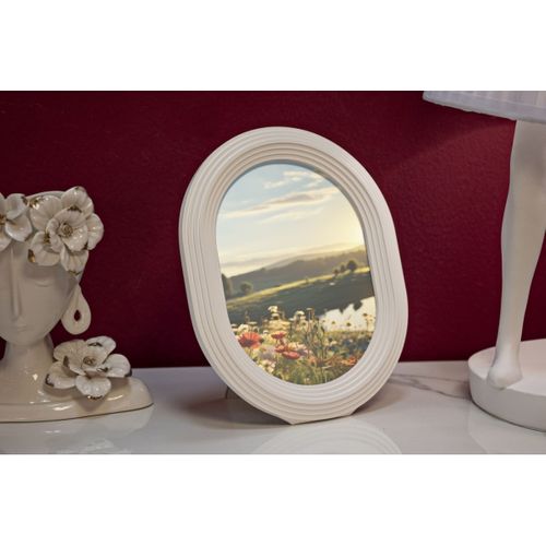 Cadre Photo Déco Linéaire "ovally" 15x20cm Blanc