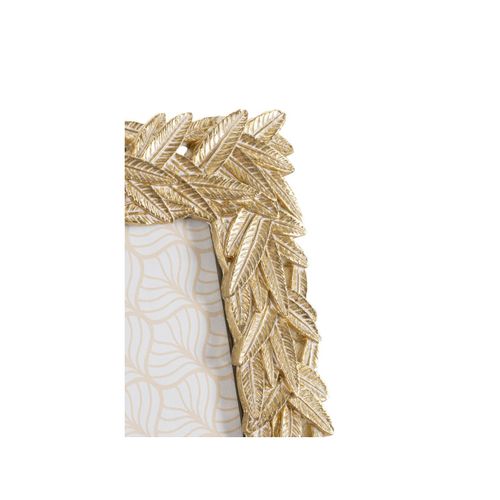 Cadre Photo Déco Feuilles "solis" 20x25cm Doré