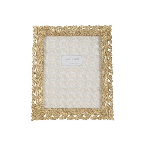 Cadre Photo Déco Feuilles "solis" 20x25cm Doré