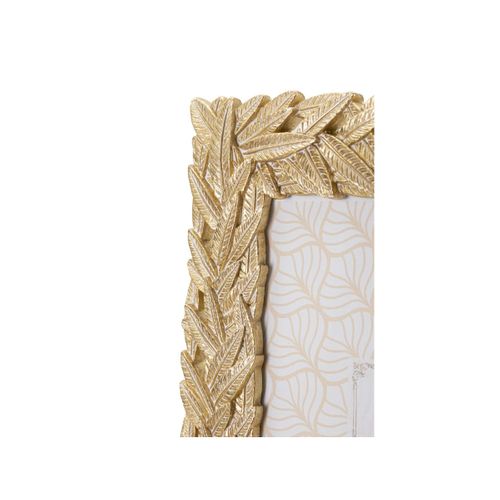 Cadre Photo Déco Feuilles "solis" 15x20cm Doré