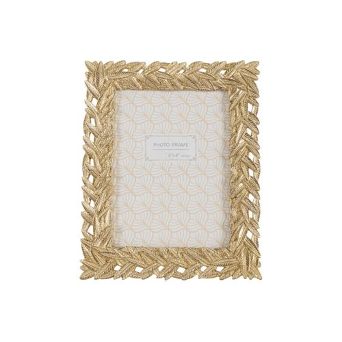 Cadre Photo Déco Feuilles "solis" 15x20cm Doré