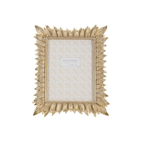 Cadre Photo Déco Pétales De Fleurs "molas" 15x20cm Doré