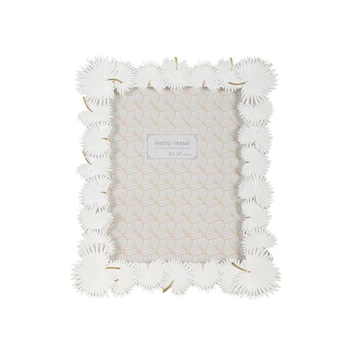 Cadre Photo Déco "feuilles De Palmier" 20x25cm Blanc
