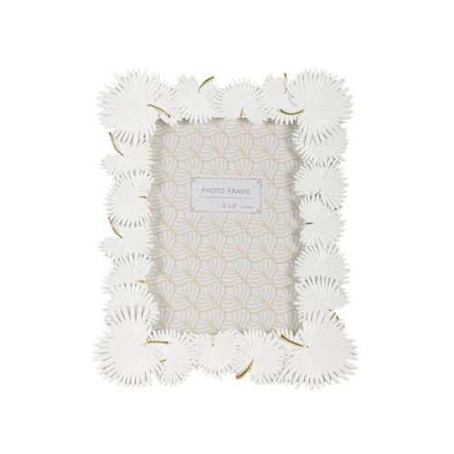 Cadre Photo Déco "feuilles De Palmier" 15x20cm Blanc