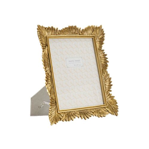 Cadre Photo Déco Feuilles "olly" 20x25cm Doré