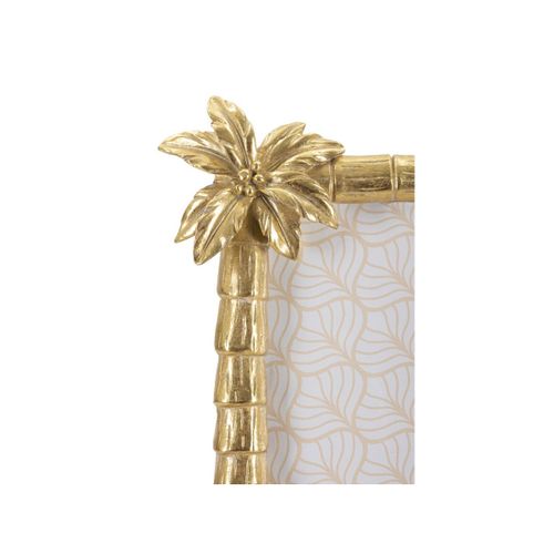 Cadre Photo Déco Palmier "flamant Rose" 20x25cm Doré