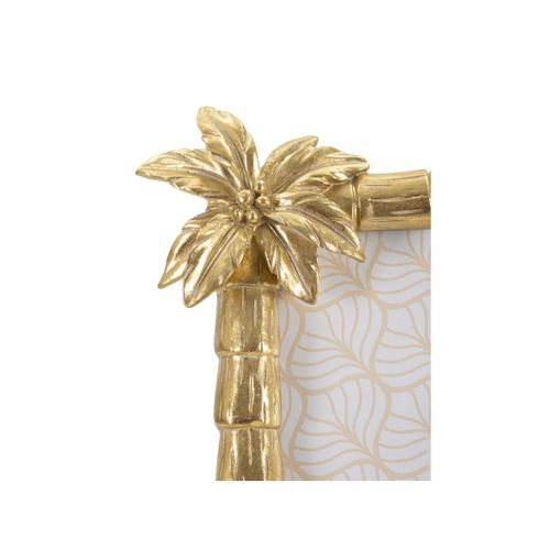 Cadre Photo Déco Palmier "flamant Rose" 15x20cm Doré