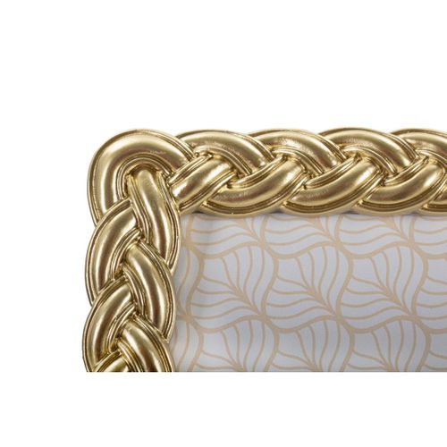 Cadre Photo Déco Tressé "rope" 20x25cm Doré