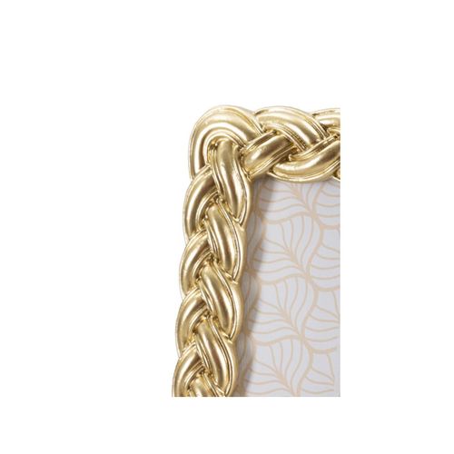 Cadre Photo Déco Tressé "rope" 15x20cm Doré