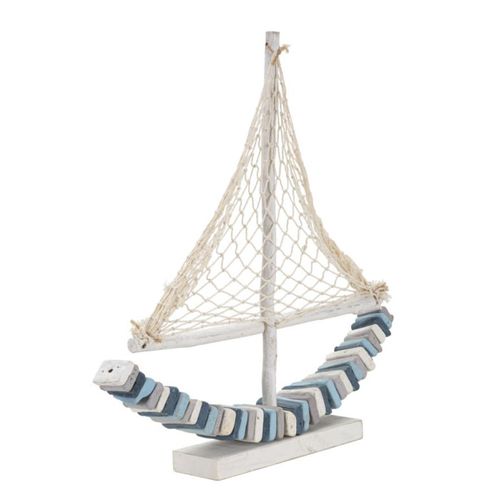 Bateau Voilier Déco En Bois "tanoak" 45cm Multicolore