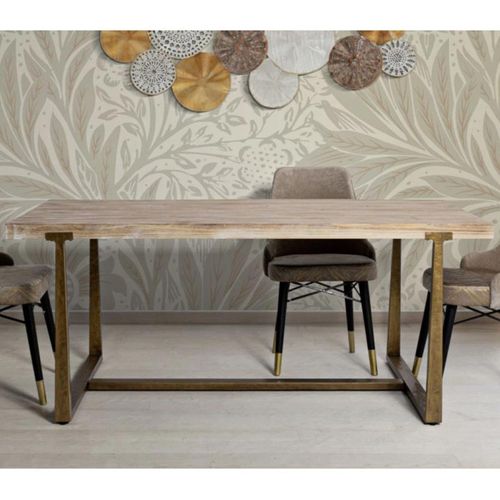 Table à Manger Effet Bois "ankara" 180cm Naturel