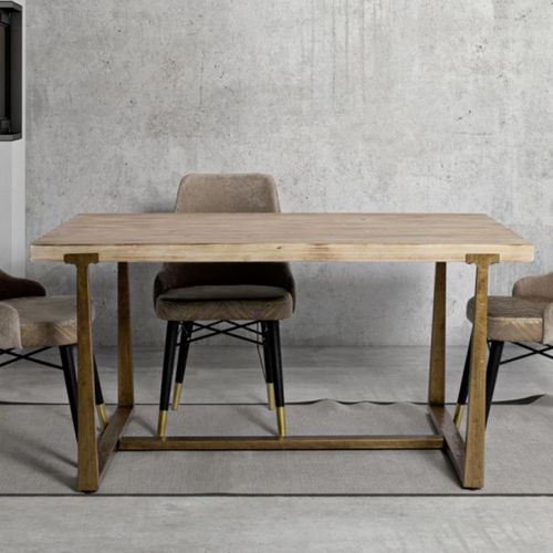 Table à Manger Effet Bois "ankara" 150cm Naturel