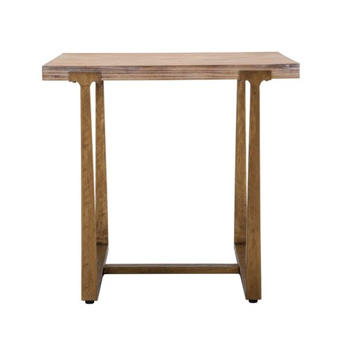 Table à Manger Carrée Effet Bois "ankara" 80cm Naturel