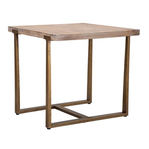 Table à Manger Carrée Effet Bois "ankara" 80cm Naturel