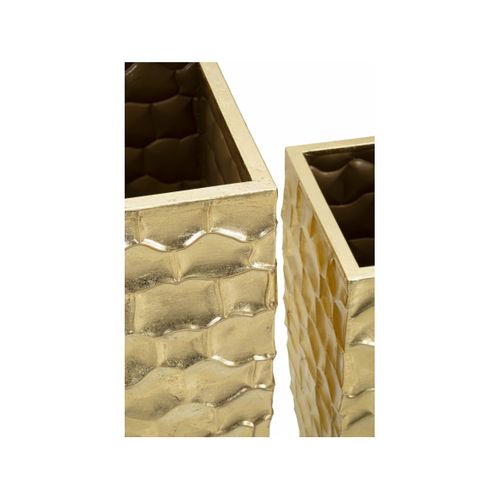 Lot De 3 Vases En Métal "glody" 94cm Doré