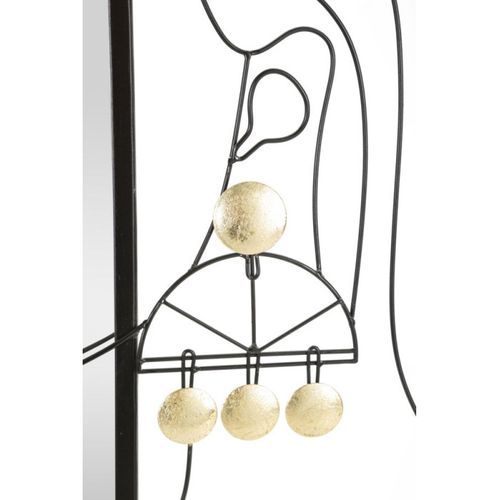 Miroir Mural Design "éleanor" 85cm Noir