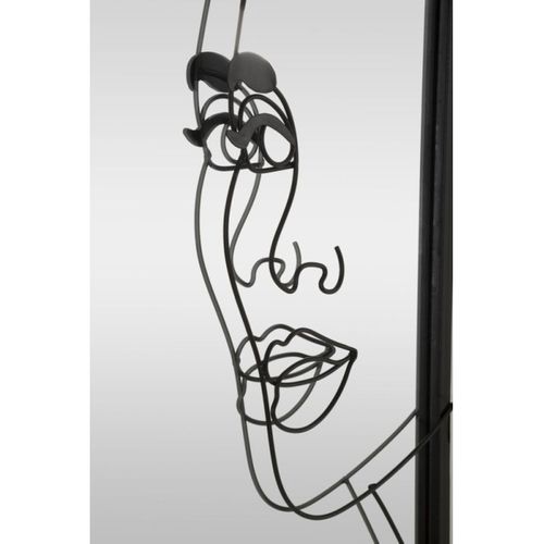 Miroir Mural Design "éleanor" 85cm Noir