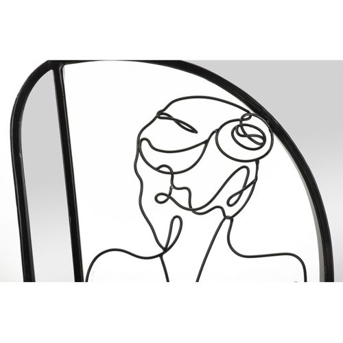 Miroir Mural Design "nudity" 70cm Noir