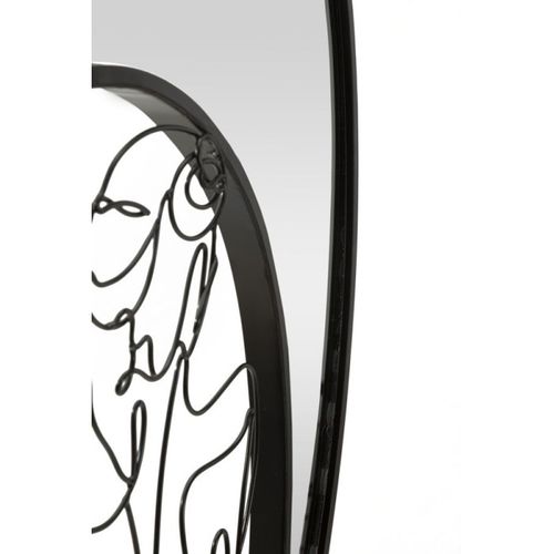 Miroir Mural Design "nudity" 70cm Noir