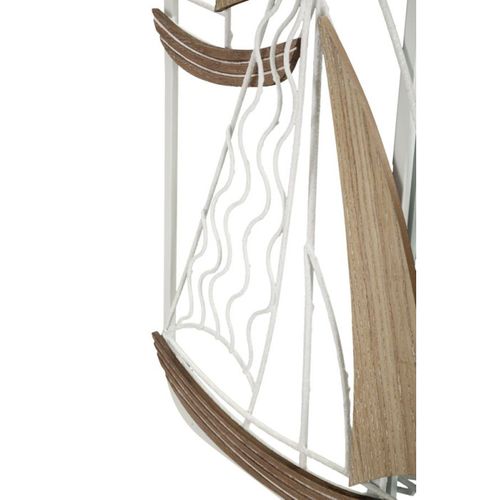 Miroir Mural Design "adriatic" 60cm Blanc et Naturel