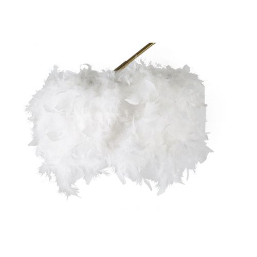 Lampadaire Imitation Plume "arc" 180cm Blanc et Noir