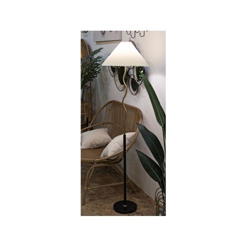 Lampadaire Design En Métal "closy" 172cm Doré et Noir