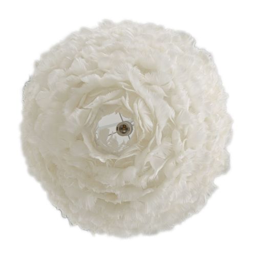 Lampe Suspension Déco "imitation Plume" 60cm Blanc