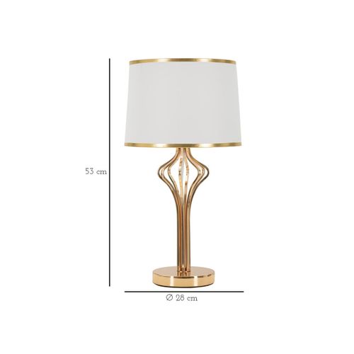 Lampe à Poser Design En Métal "slimmy" 53cm Or
